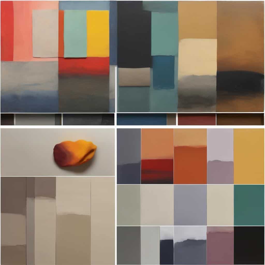 Ζωγραφική τέχνης και καλλιτεχνική αναγνώριση, αφηρημένα έργα και χρωματικές δομές.